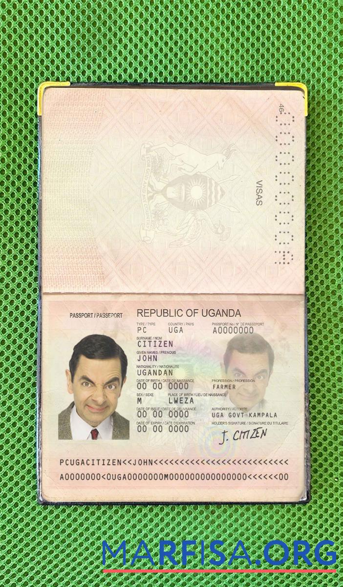 Downloadable Uganda passport photo look download for verification